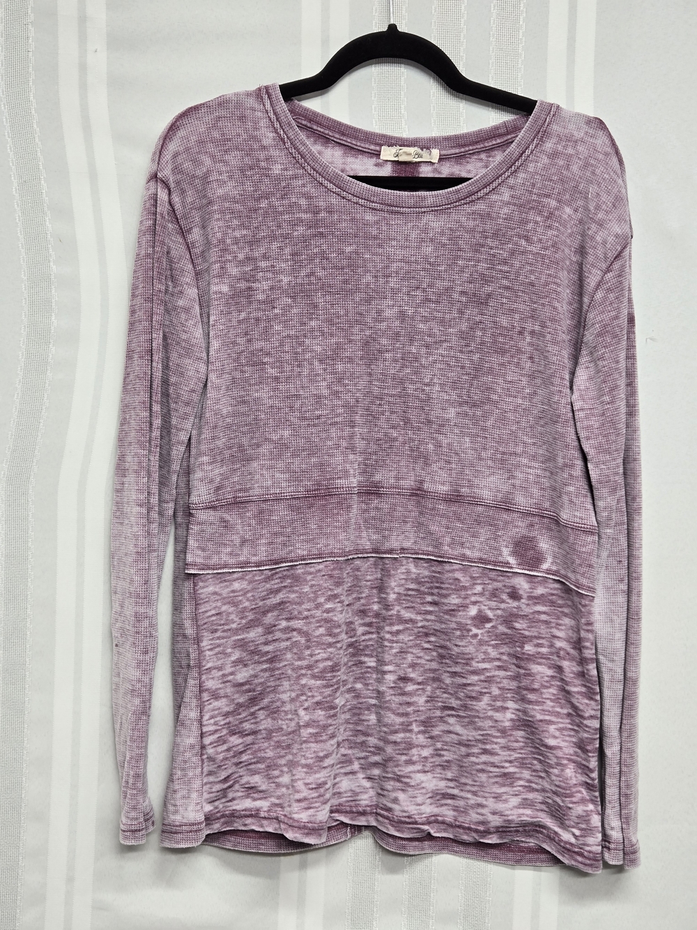 JESSIE LIU Washed Mauve Long-Sleeve Women's Top SIZE MEDIUM